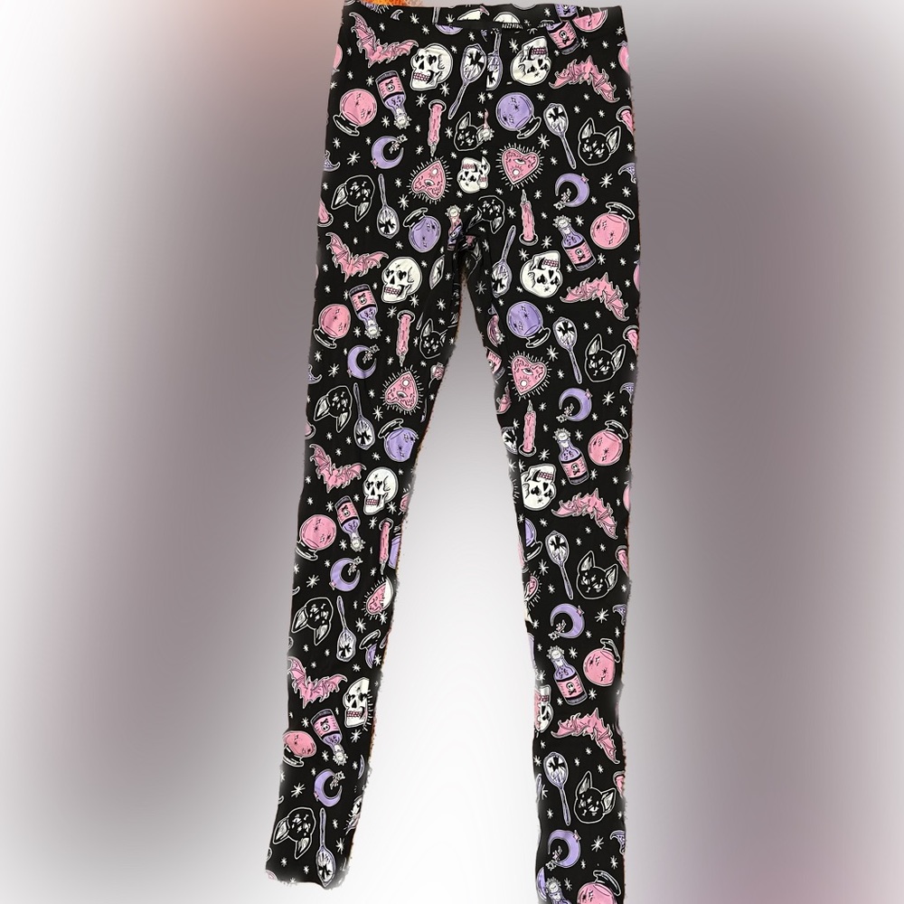 Spooky Goth Halloween Leggings Women’s Sz Small